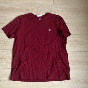 Red Lacoste T shirt